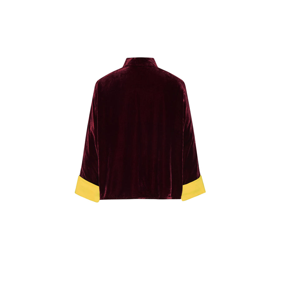 Yuan-Bao Luck Jacket Burgundy