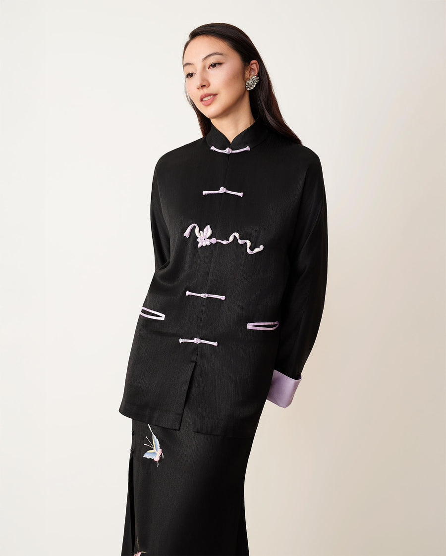 Serpent Knot Cuff Jacket Black