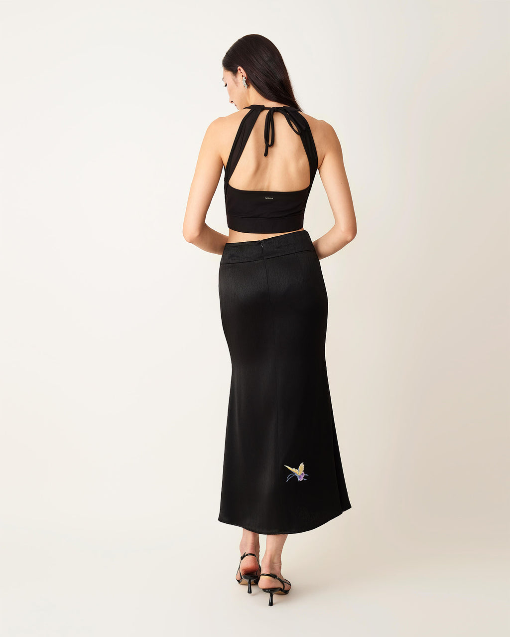 Chinese Knot Button Halter Sport Bra