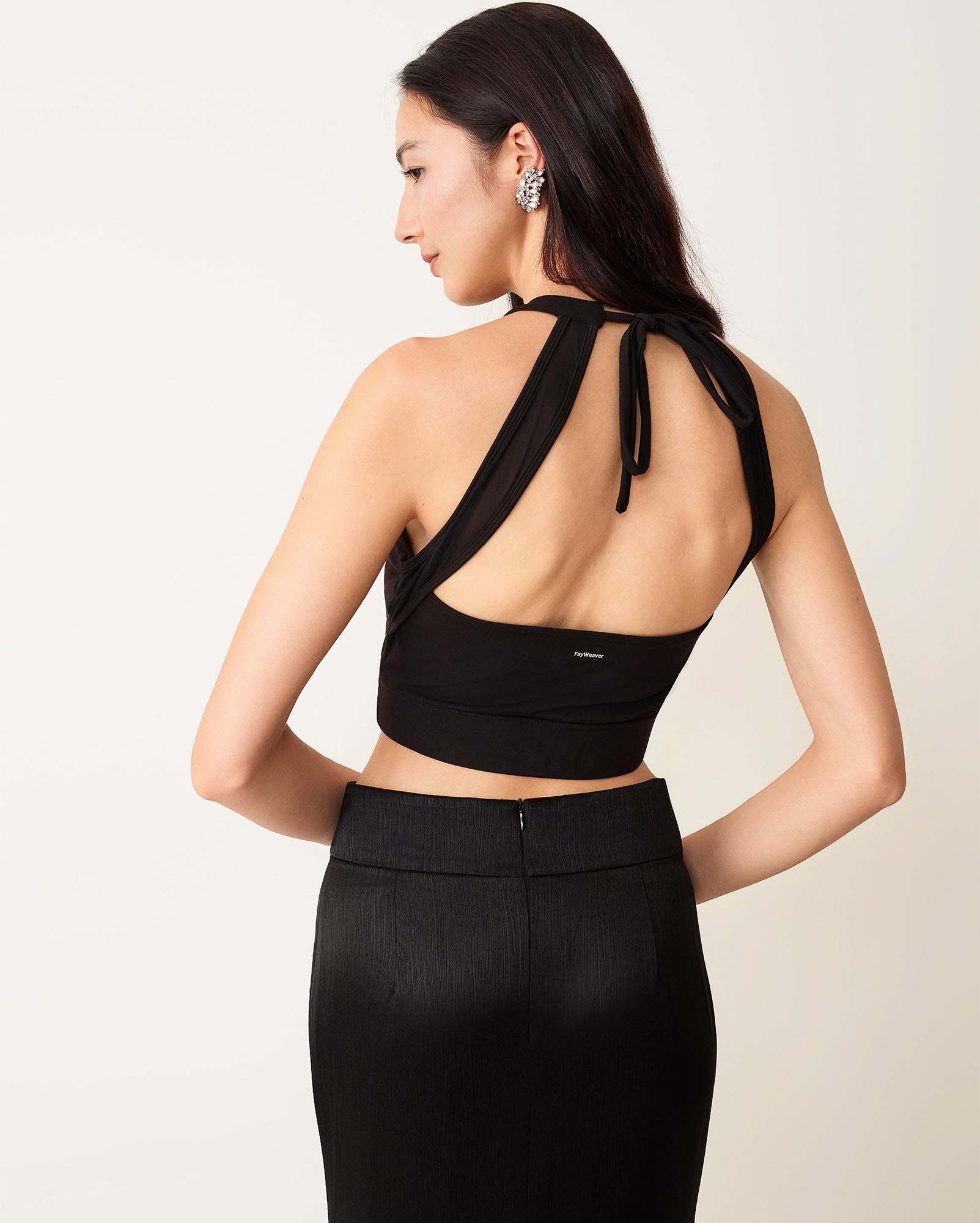 Chinese Knot Button Halter Sport Bra