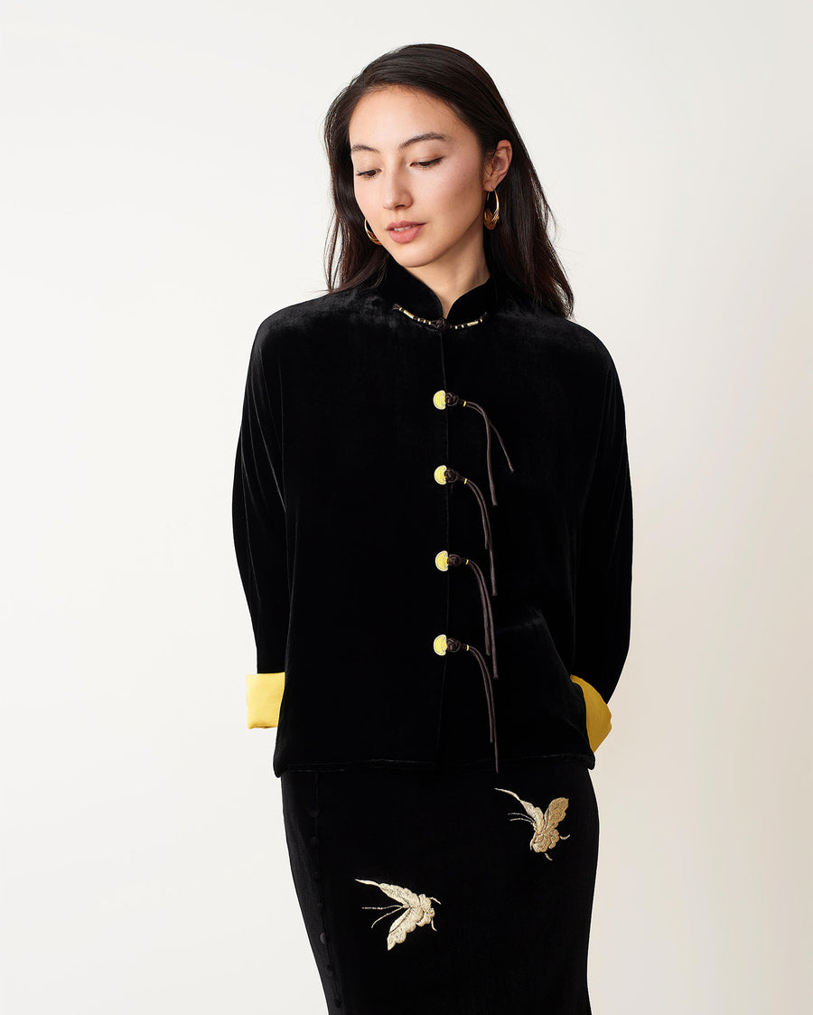 Yuan-Bao Luck Jacket Forest Black