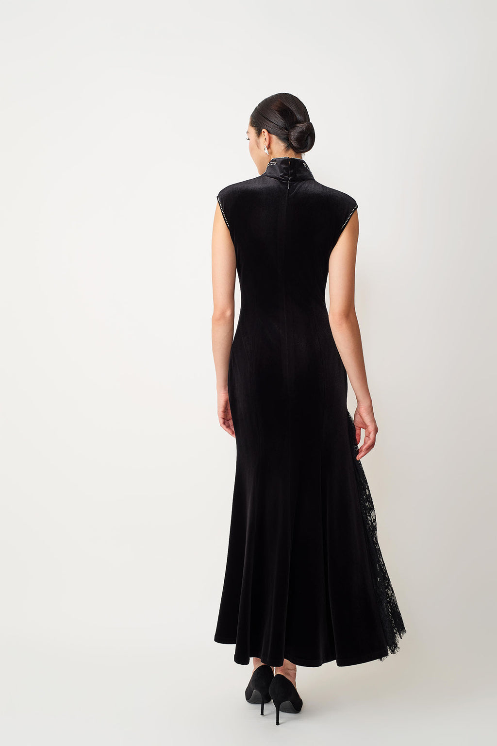 Butterfly Button Ribbon Short Qipao Dress