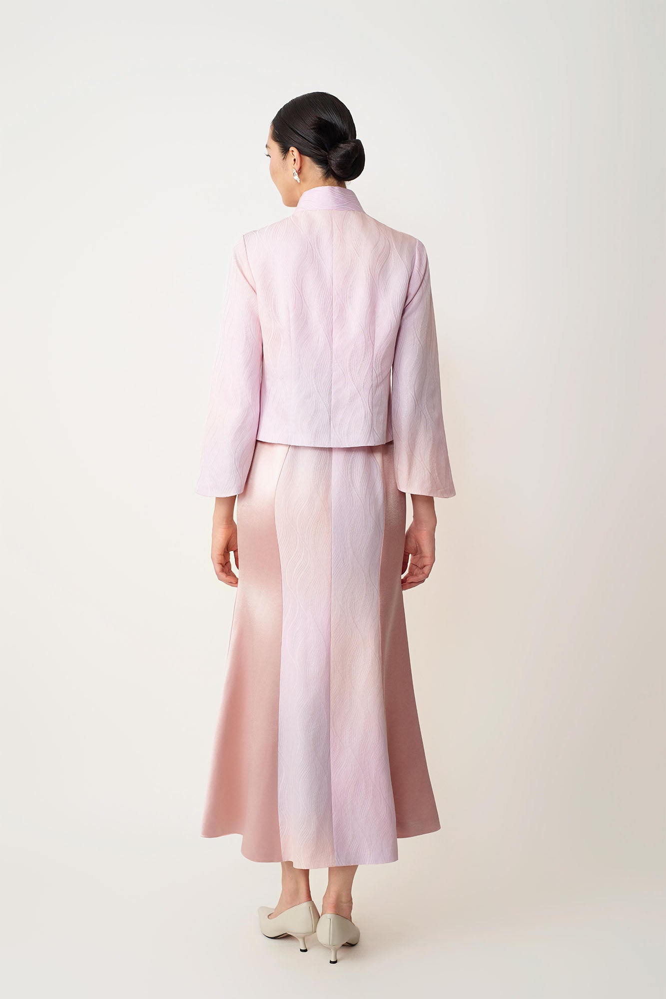 Snake & Orchid Embroidered Jacket Pink