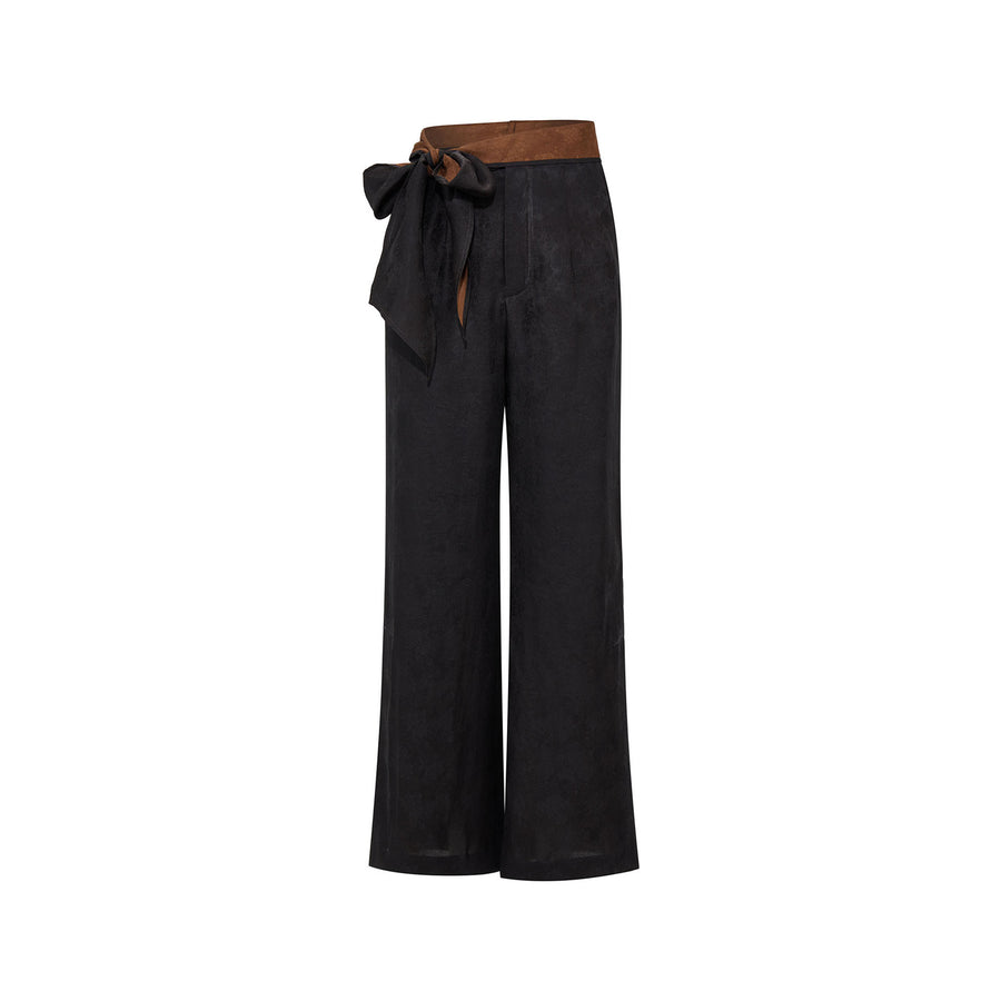 Wide-Legged Pants with Belt