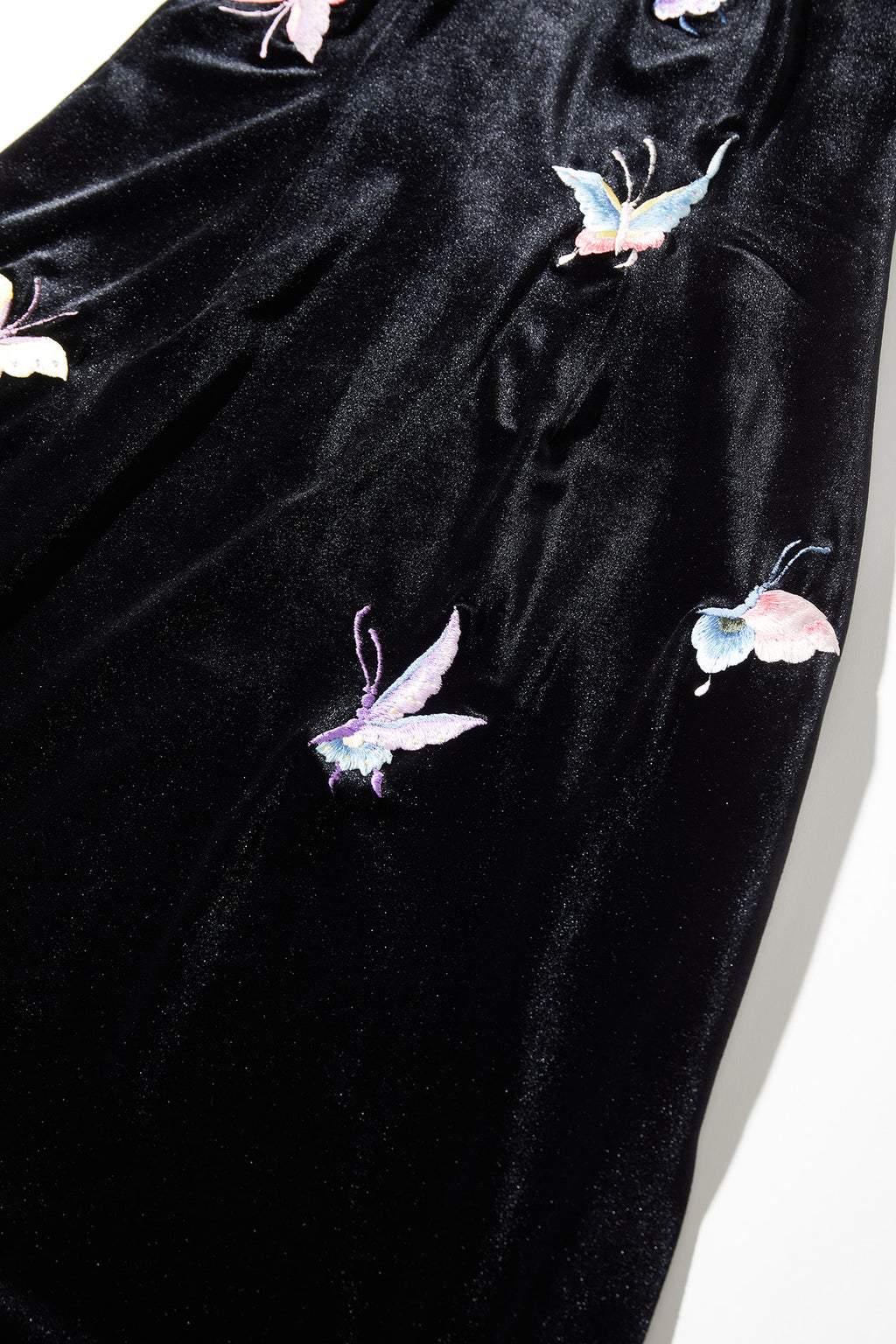 Butterfly Embroidered Halter-Neck Modern Qipao