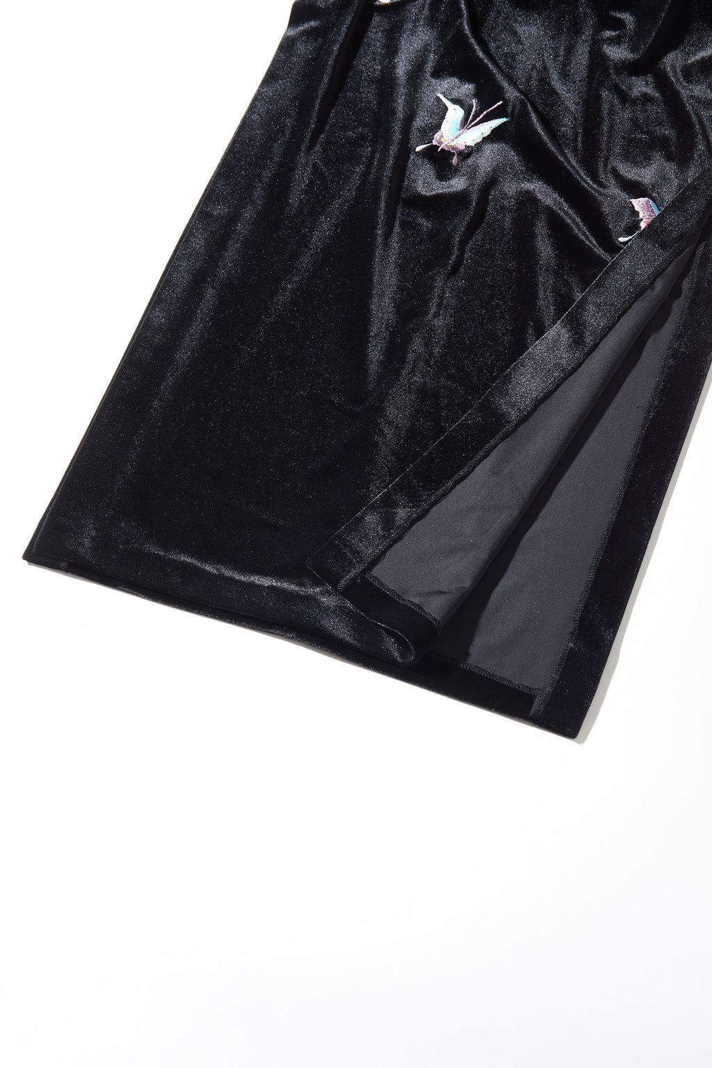 Butterfly Embroidered Halter-Neck Modern Qipao