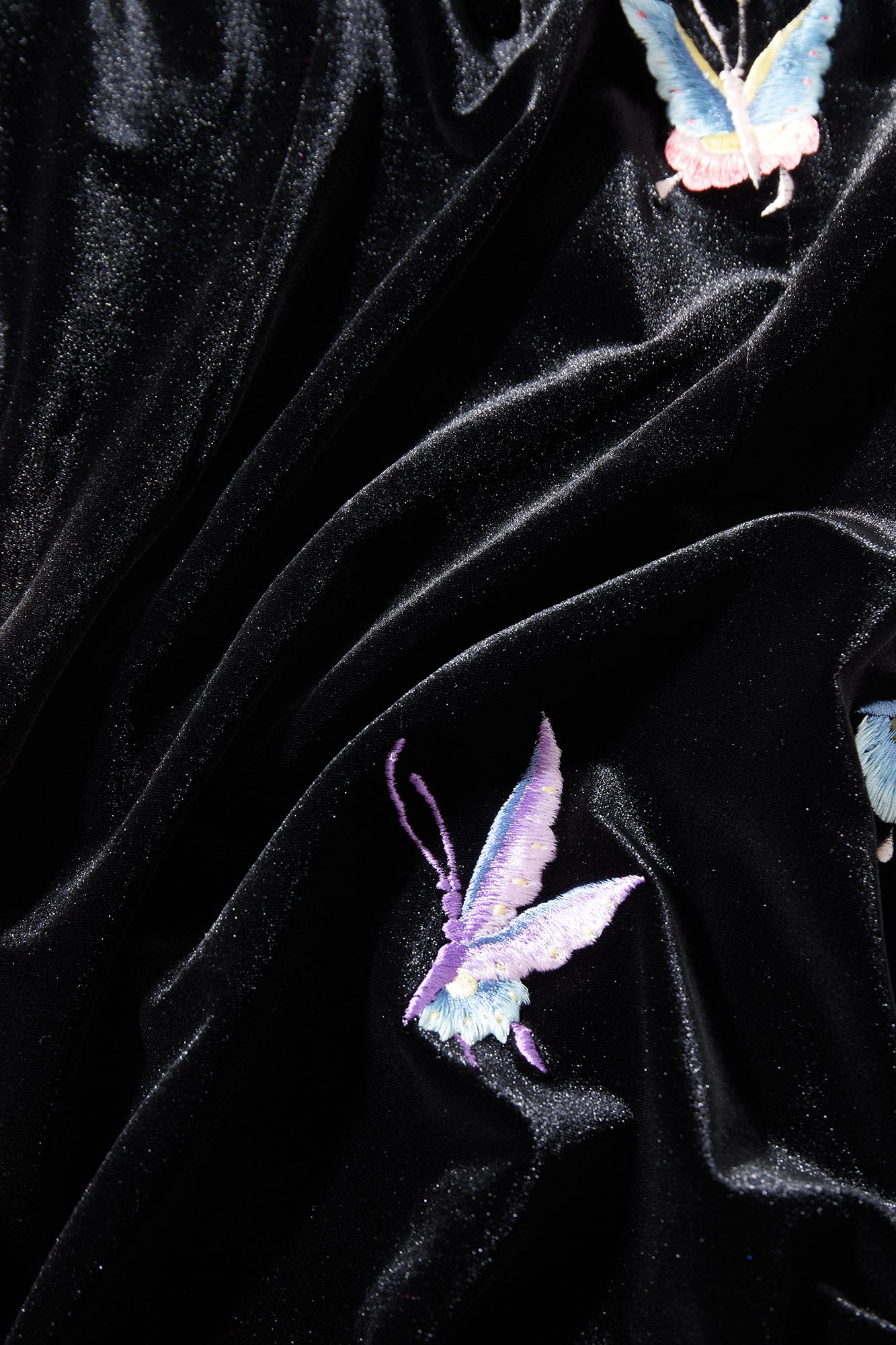 Butterfly Embroidered Halter-Neck Modern Qipao