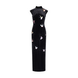 Butterfly Embroidered Modern Qipao
