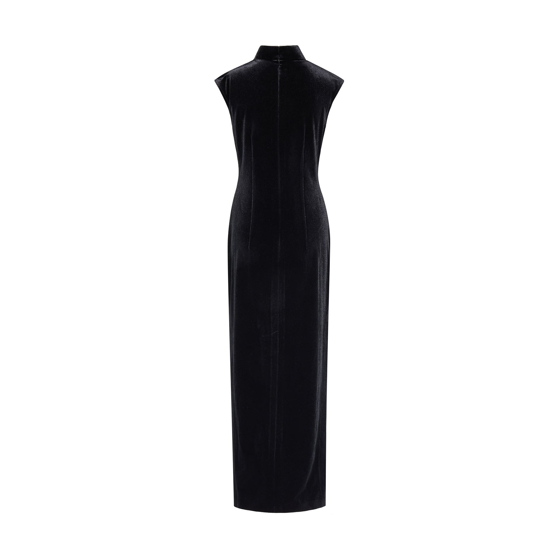 Butterfly Embroidered Modern Qipao Black