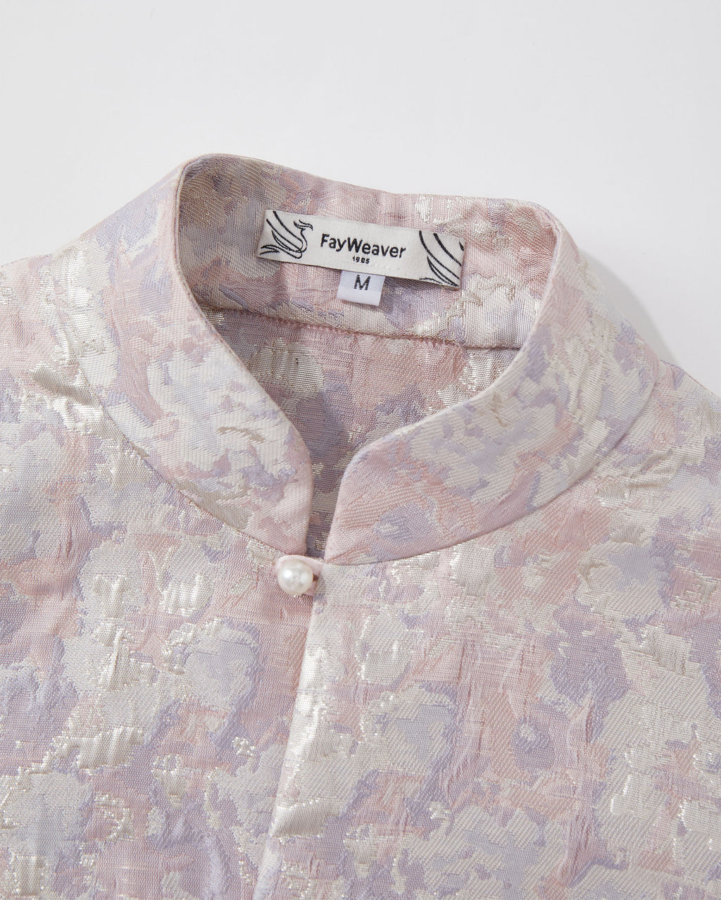 Landscape Patterned Short Jacket Pink