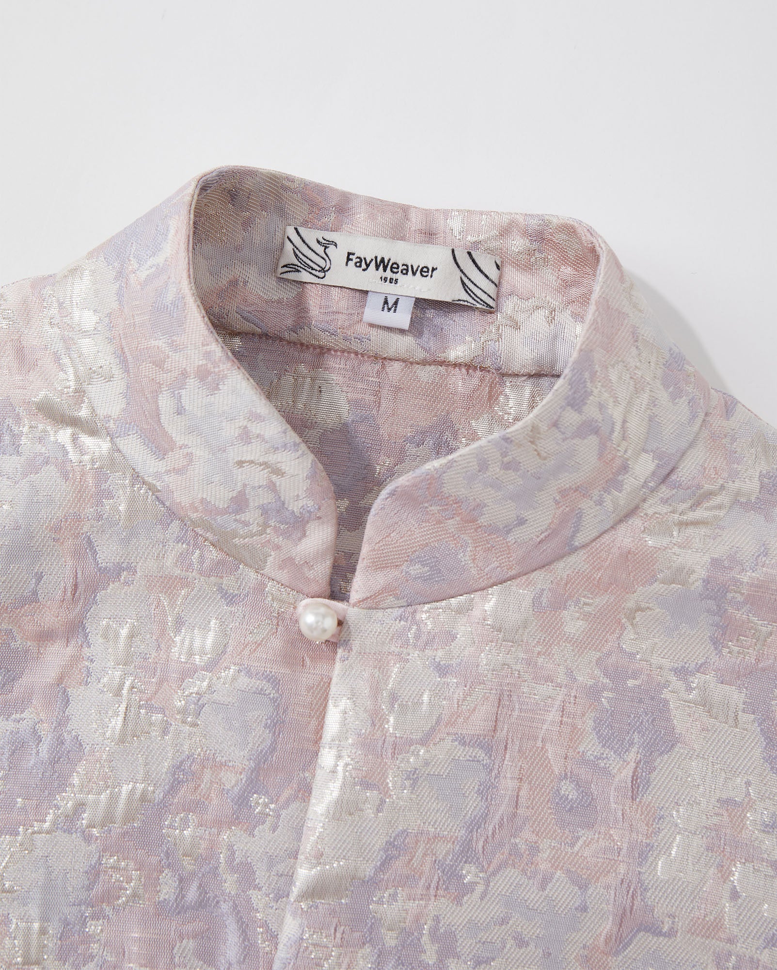 Landscape Patterned Short Jacket Pink