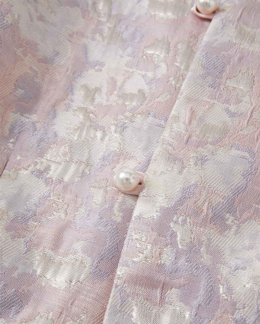 Landscape Patterned Short Jacket Pink