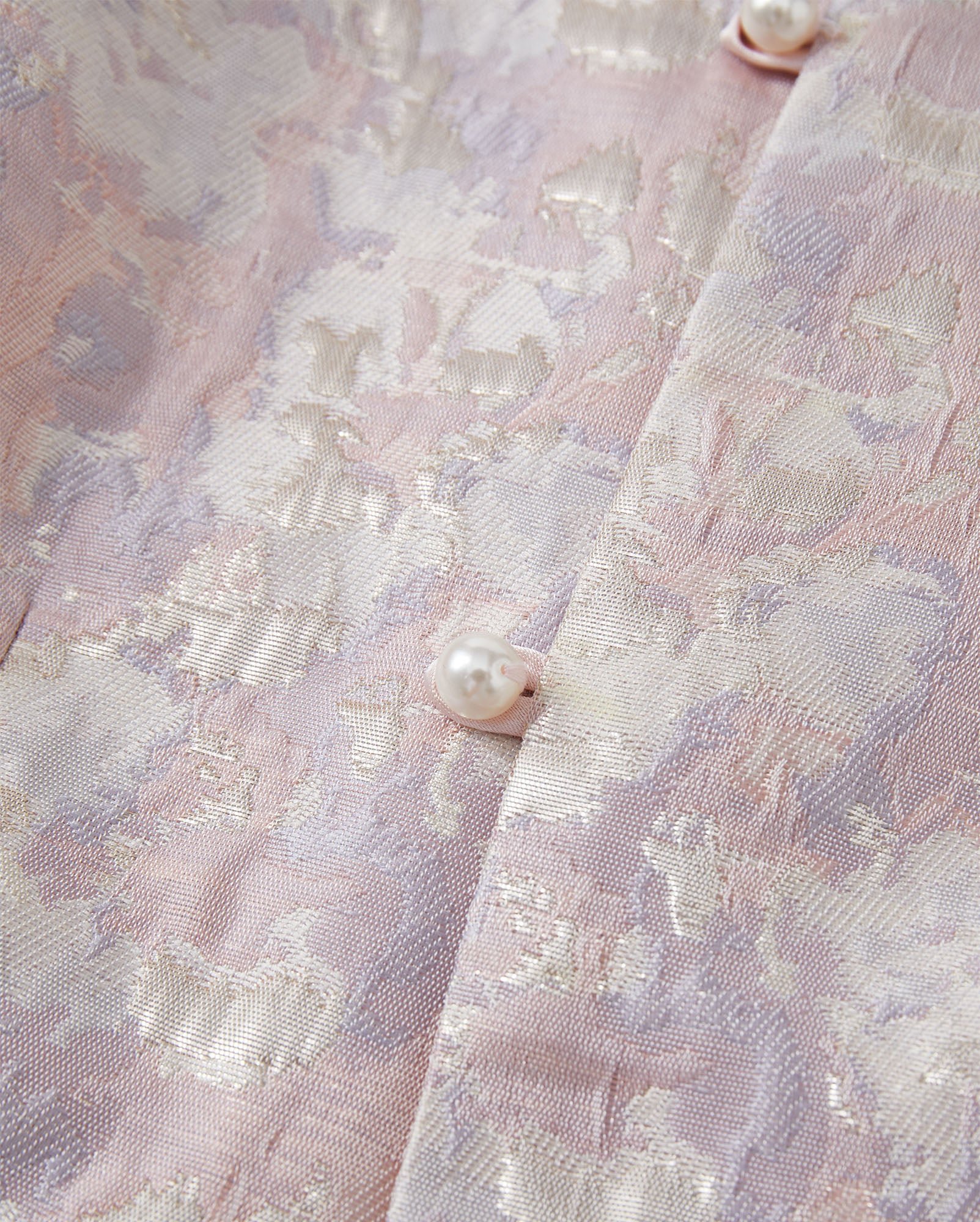 Landscape Patterned Short Jacket Pink