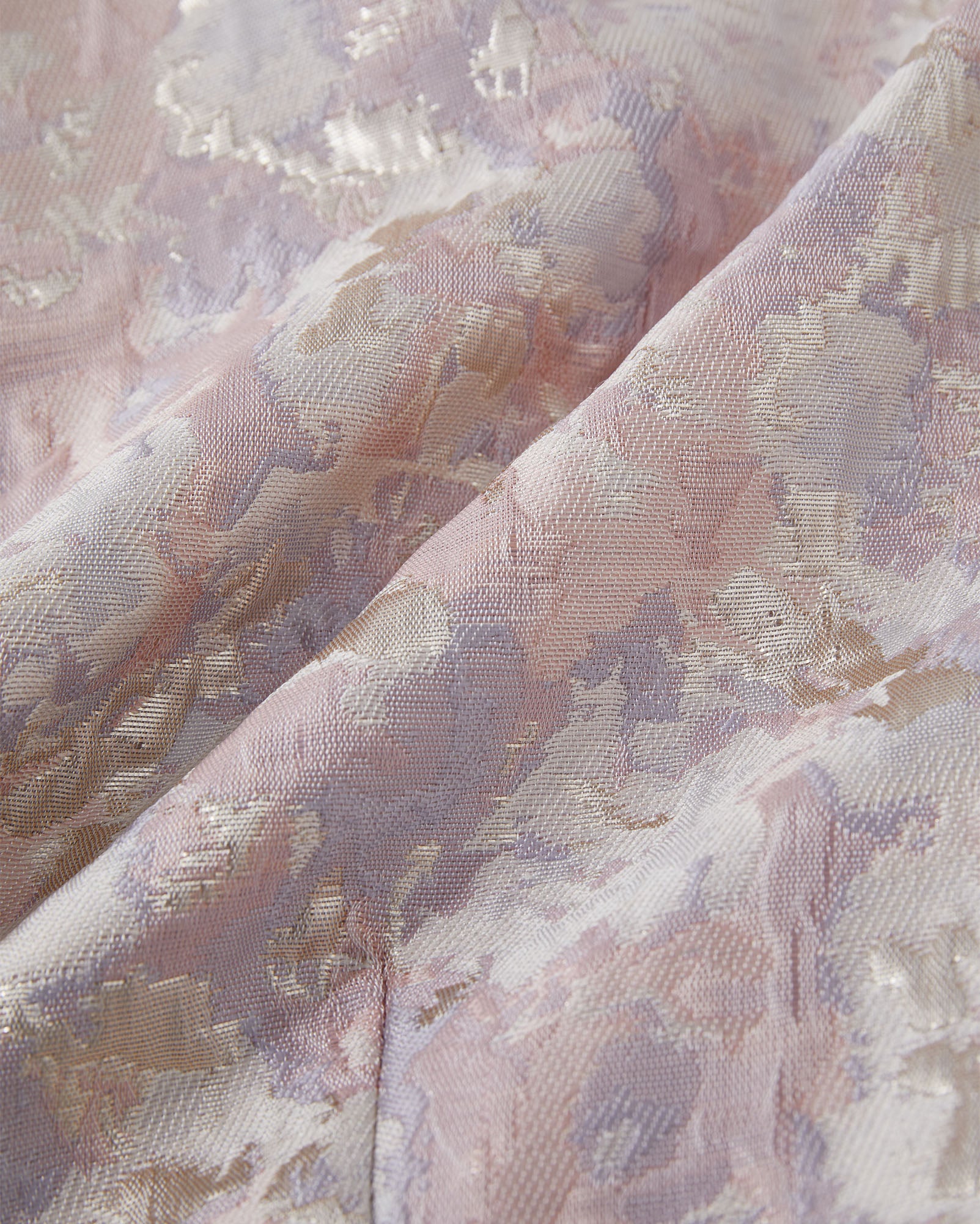 Landscape Patterned Short Jacket Pink