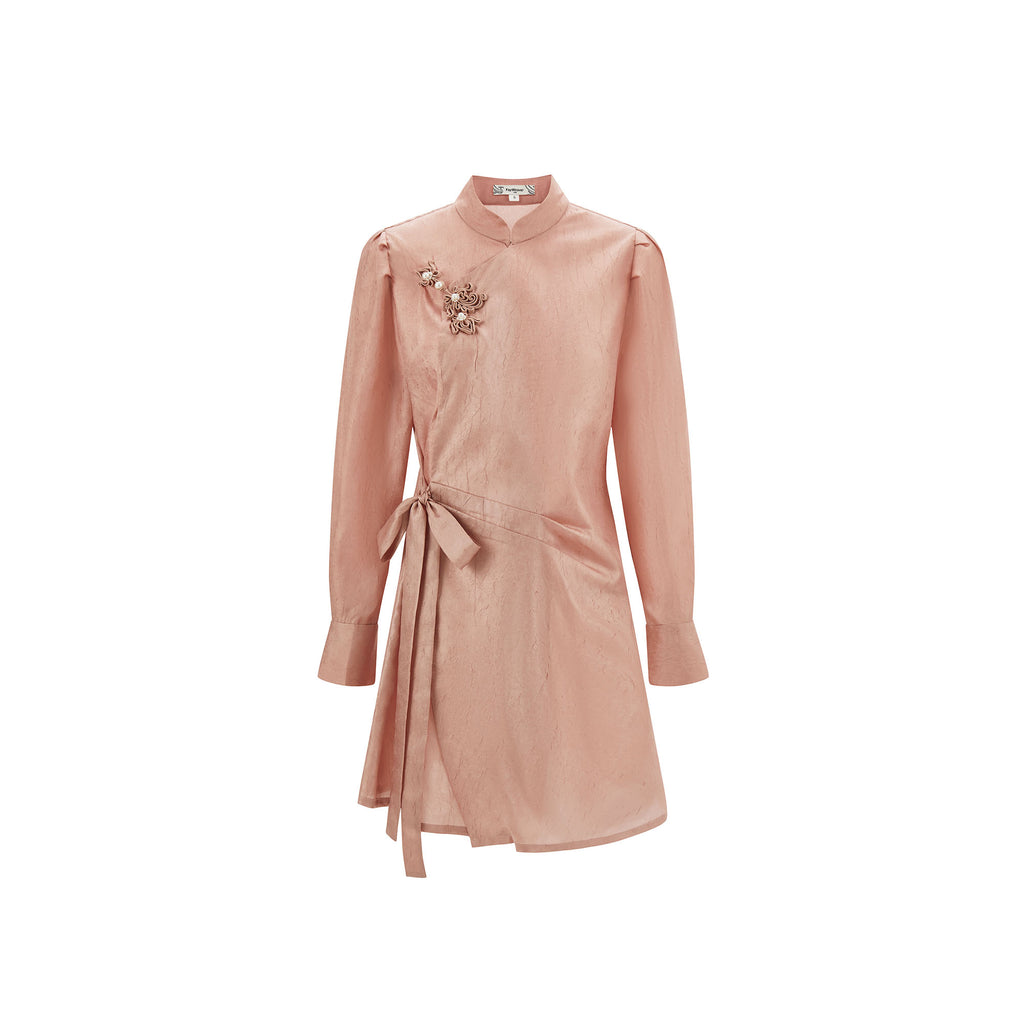 Leaf Button Strap Dress