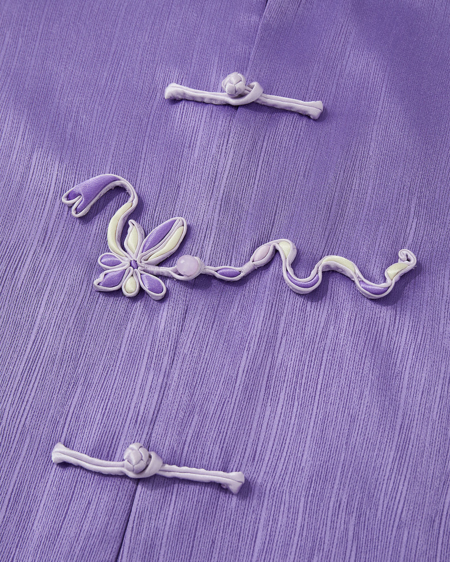 Serpent Knot Cuff Jacket Purple
