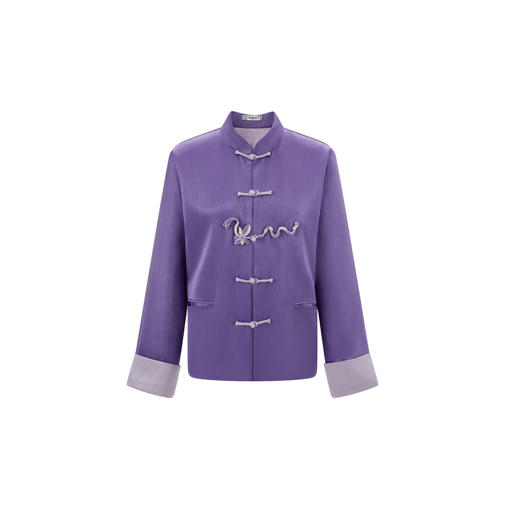 Serpent Knot Cuff Jacket Purple