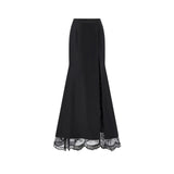 Lace Xiangyun Silk Midi Skirt