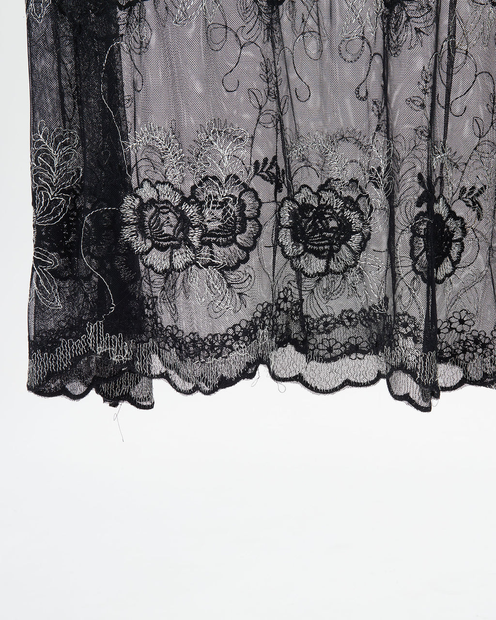 Lace Xiangyun Silk Midi Skirt