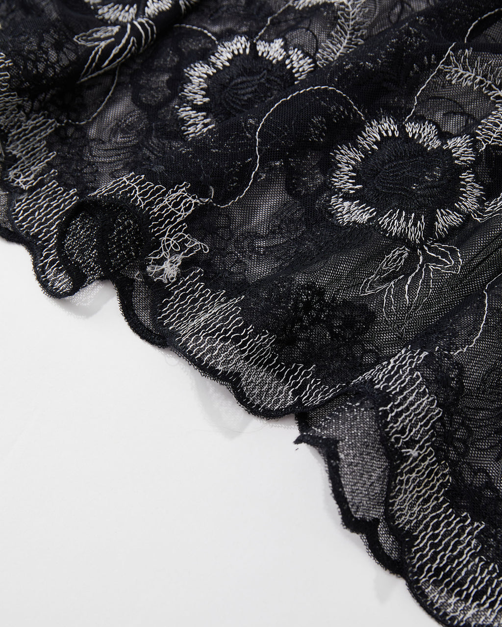 Lace Xiangyun Silk Midi Skirt