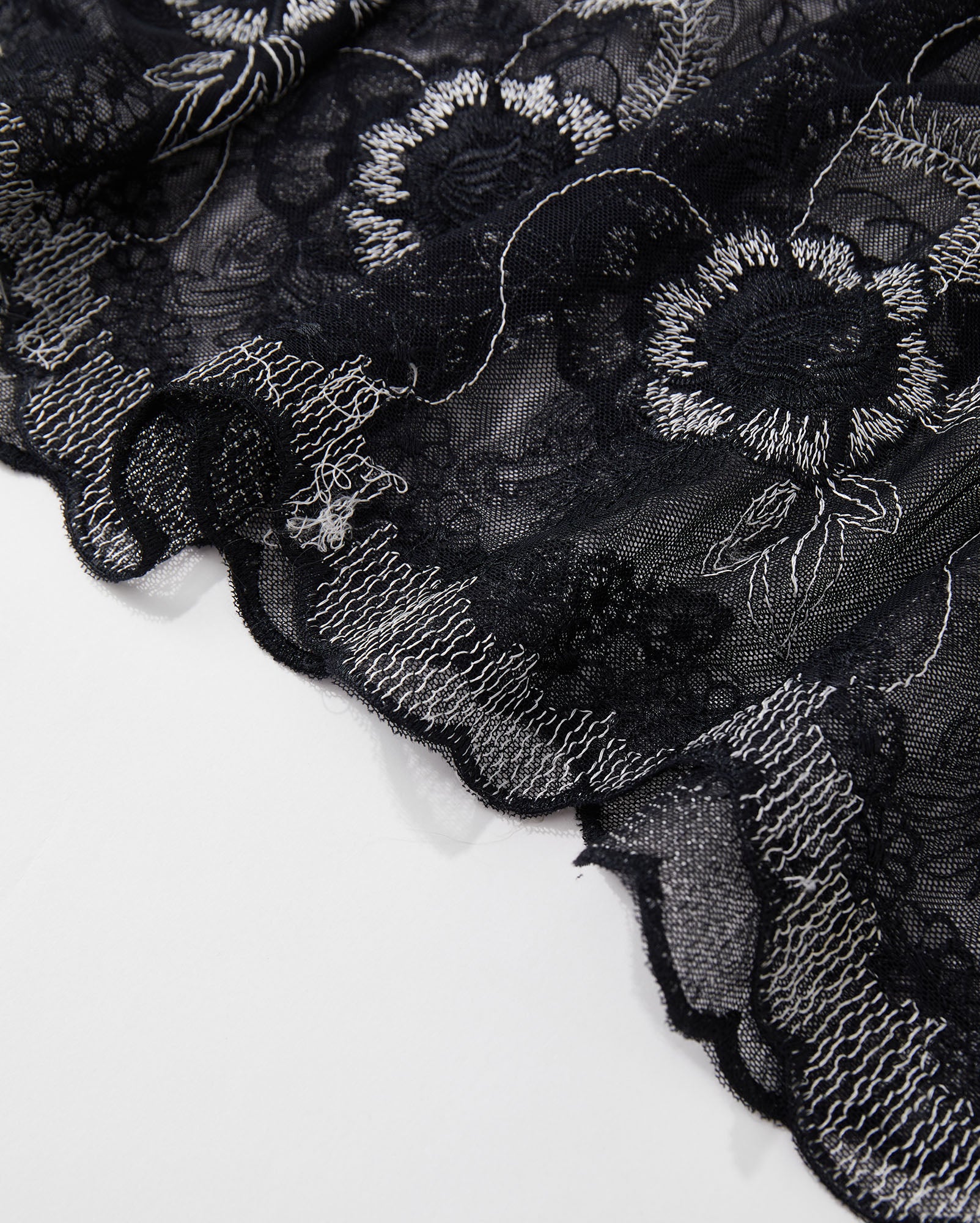 Lace Xiangyun Silk Midi Skirt