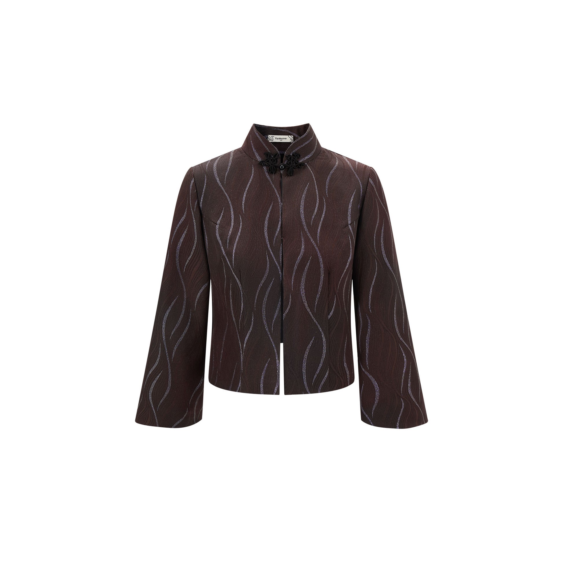 Snake & Orchid Embroidered Jacket Mocha