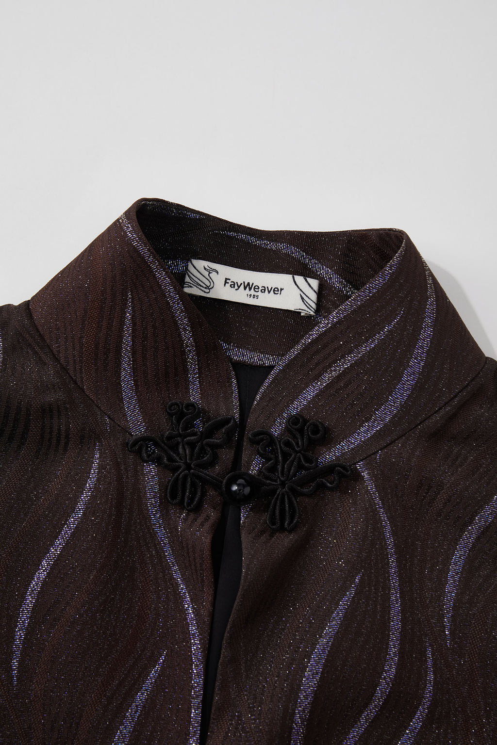 Snake & Orchid Embroidered Jacket Mocha