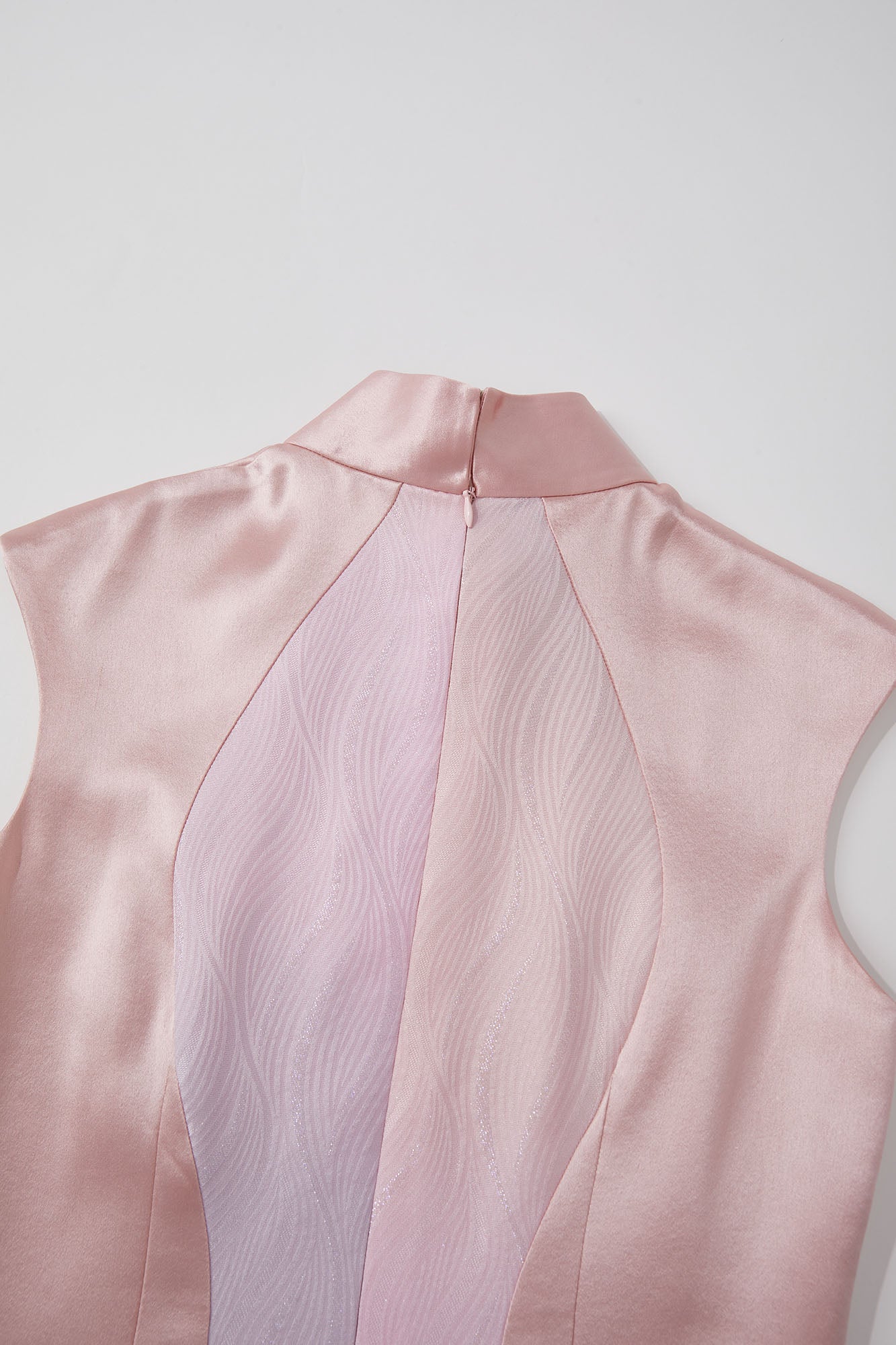 Snake & Orchid Embroidered Qipao Pink