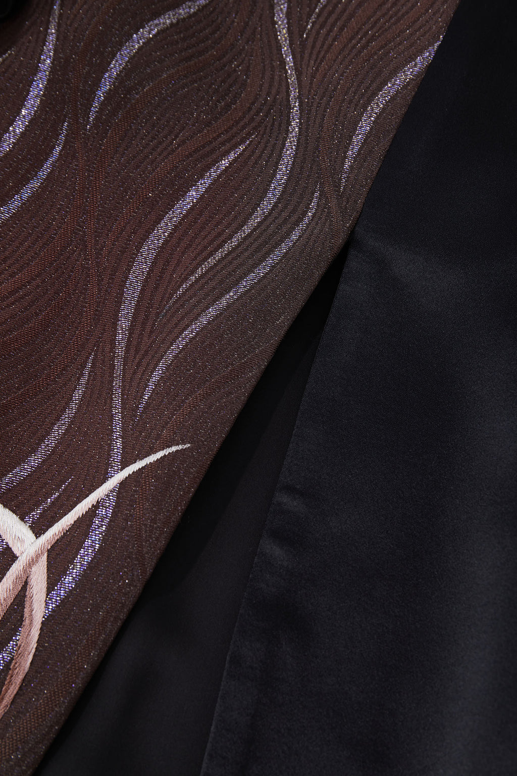 Snake & Orchid Embroidered Qipao Mocha