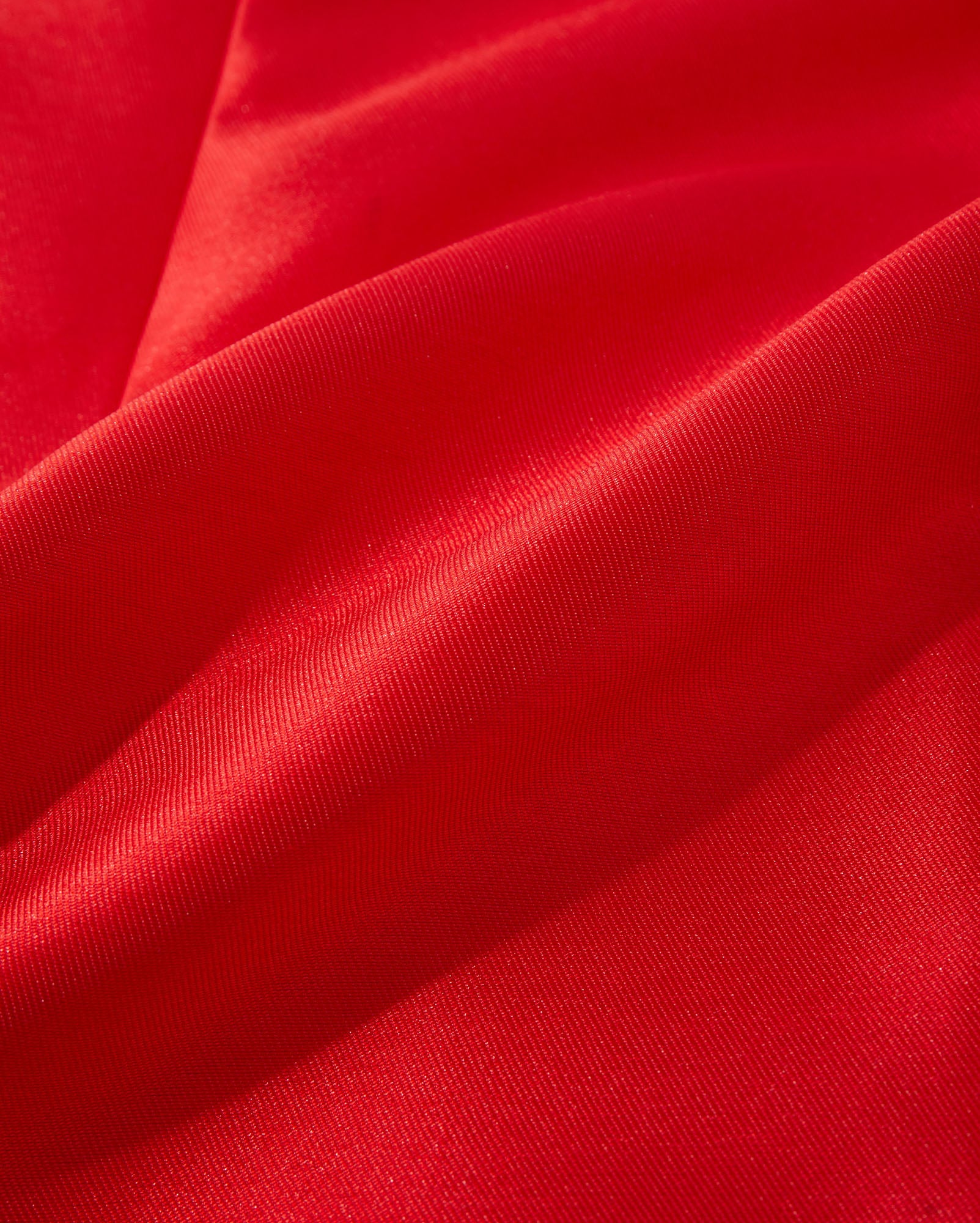 Beaded Rose Gauze Spliced Short Qipao Red