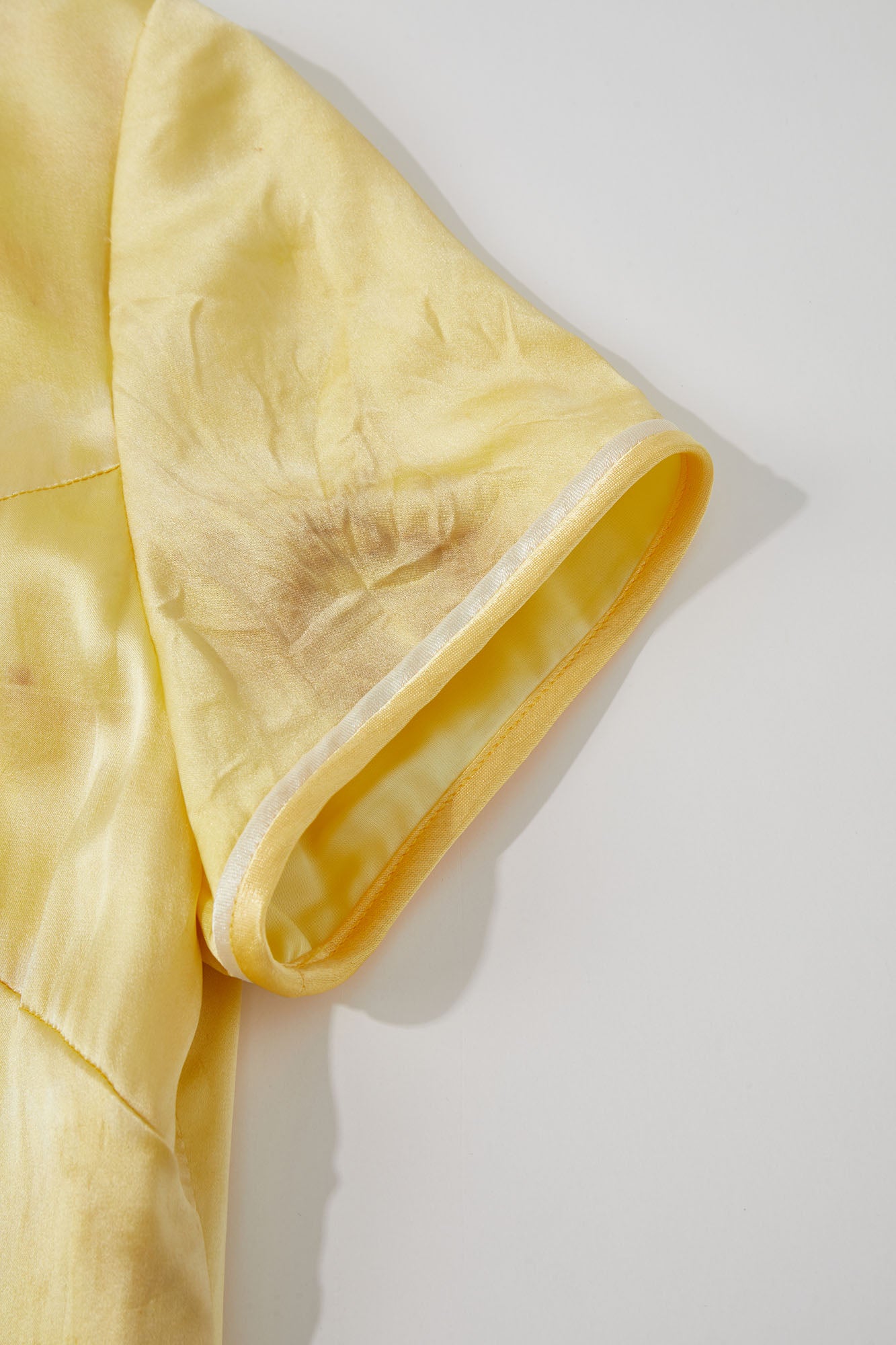 Botanic-Dyed Classic Short Sleeve Qipao