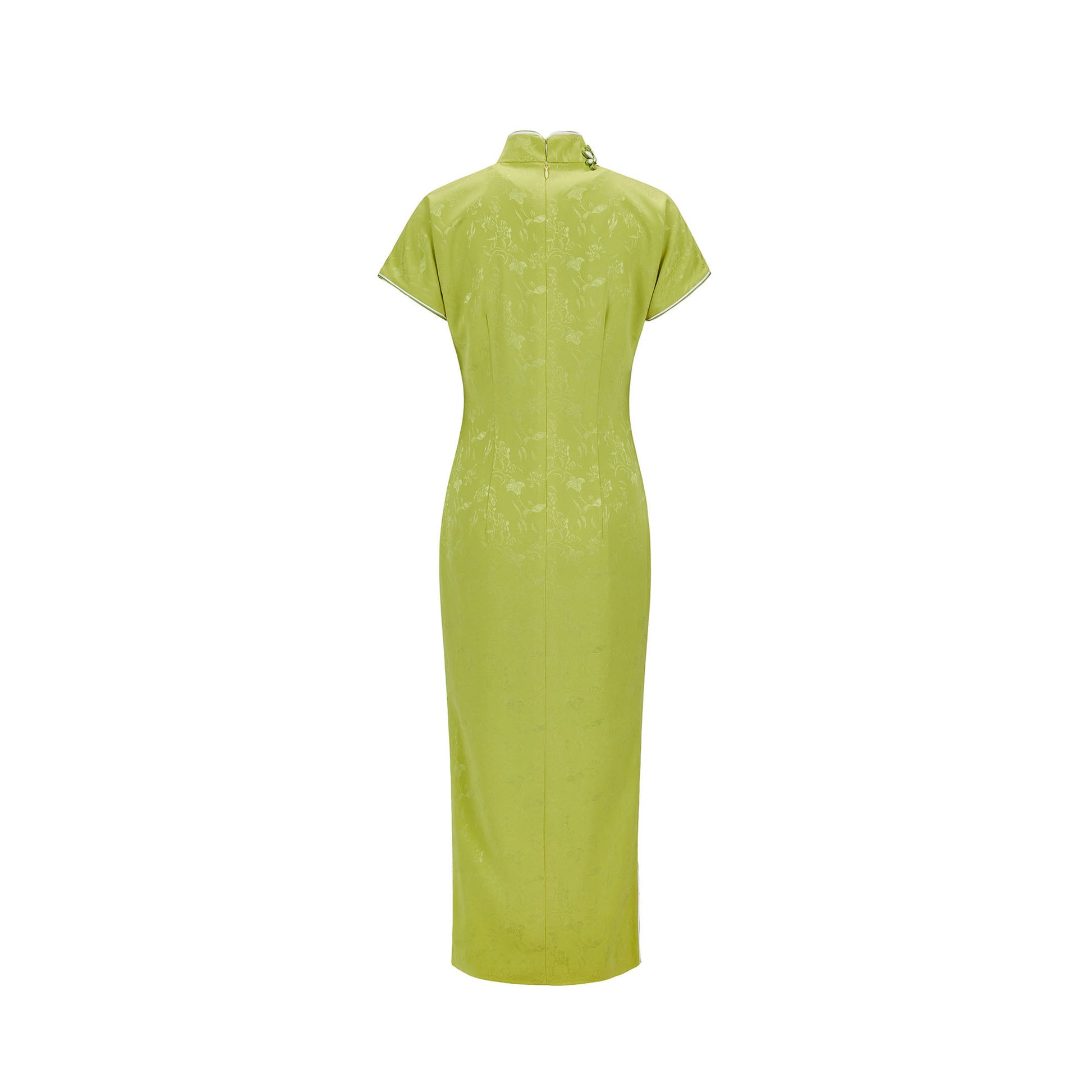 Loose Sleeve Floral-Collar Qipao