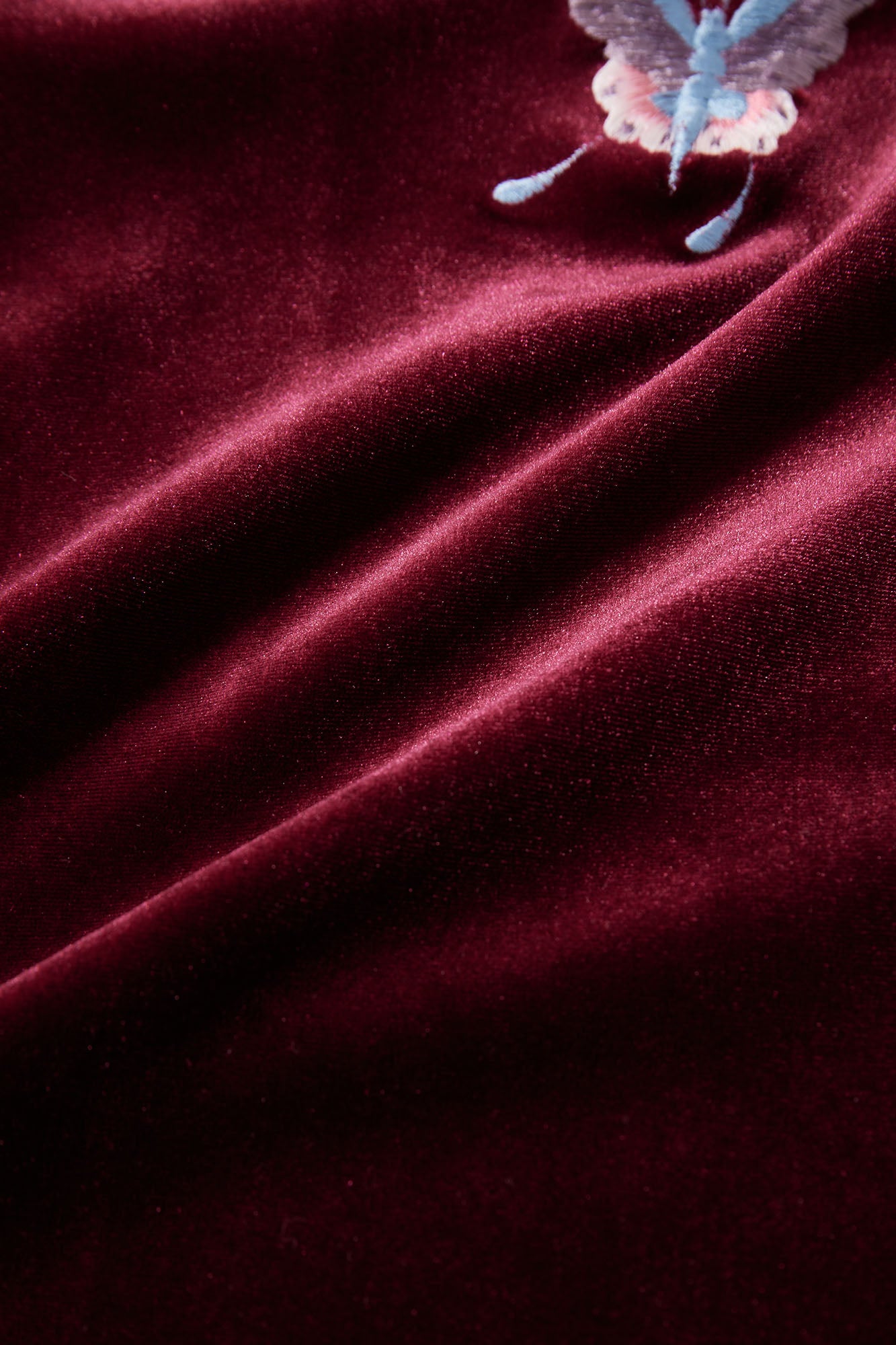 Butterfly Embroidered Halter-Neck Modern Qipao Red