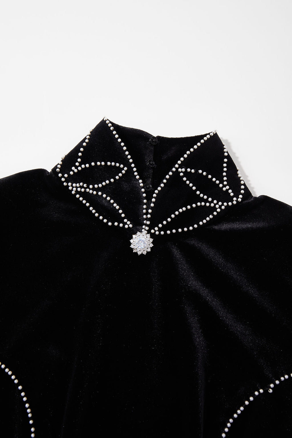 Butterfly Button Ribbon Short Qipao Dress