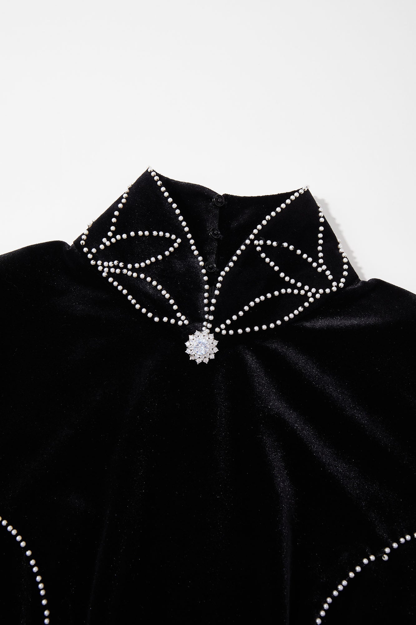 Butterfly Button Ribbon Short Qipao Dress