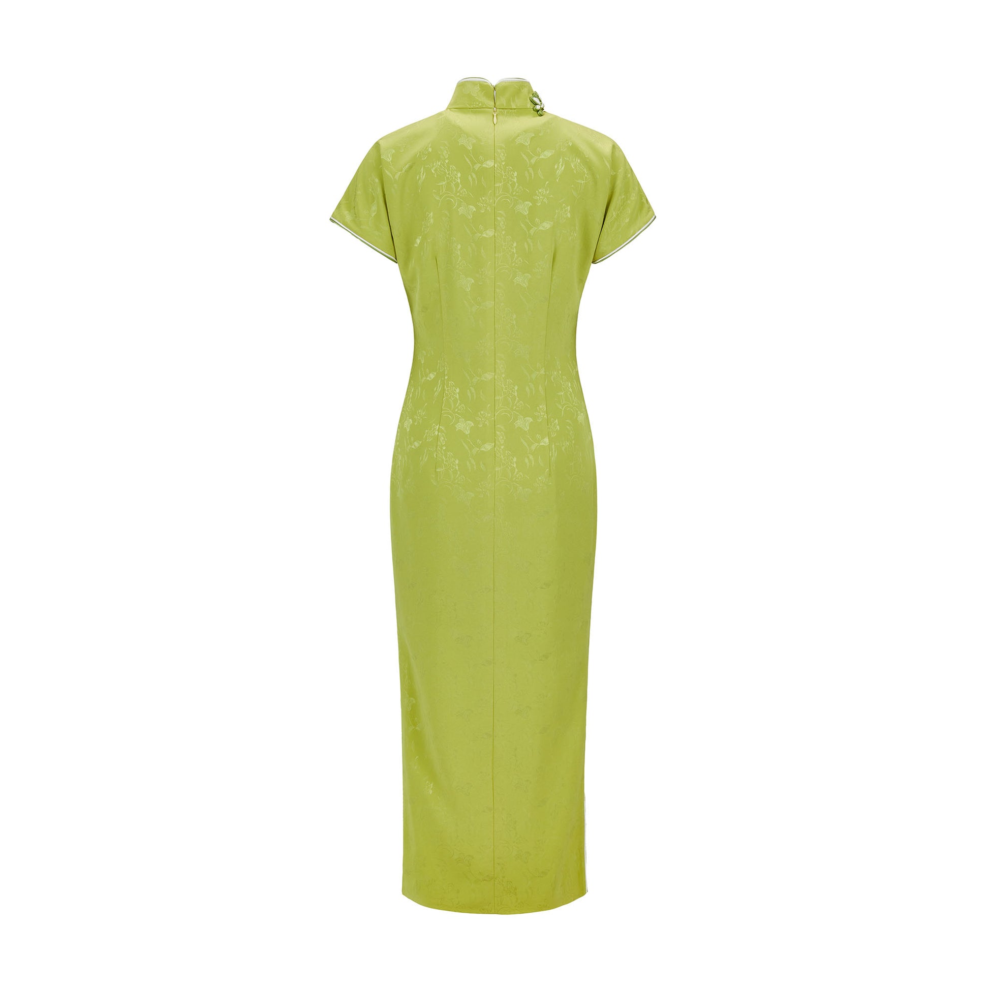 Loose Sleeve Floral-Collar Qipao