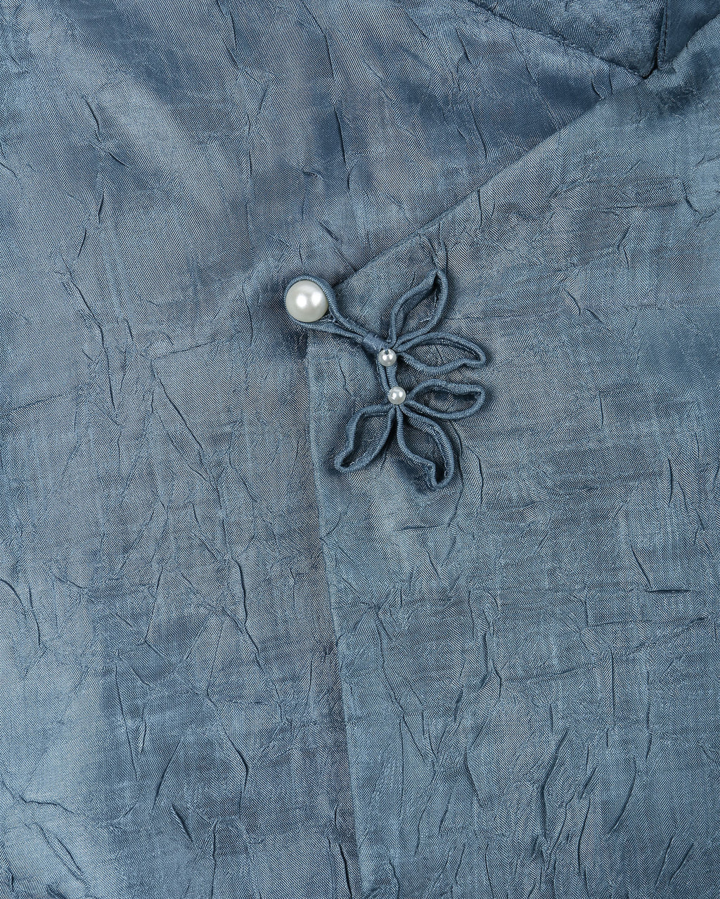 Leaf Button Strap Blouse