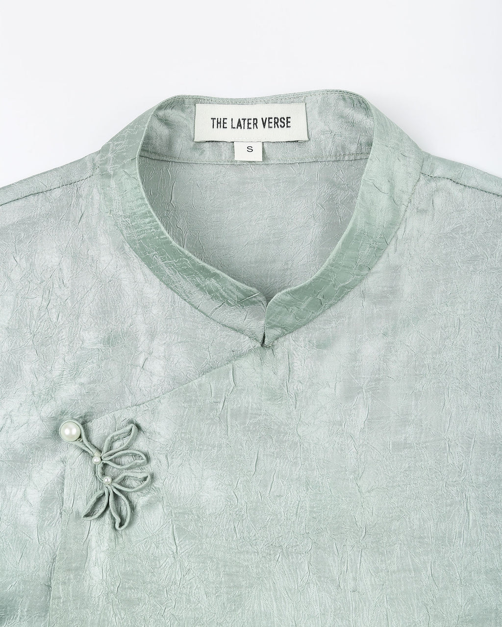 Leaf Button Strap Blouse