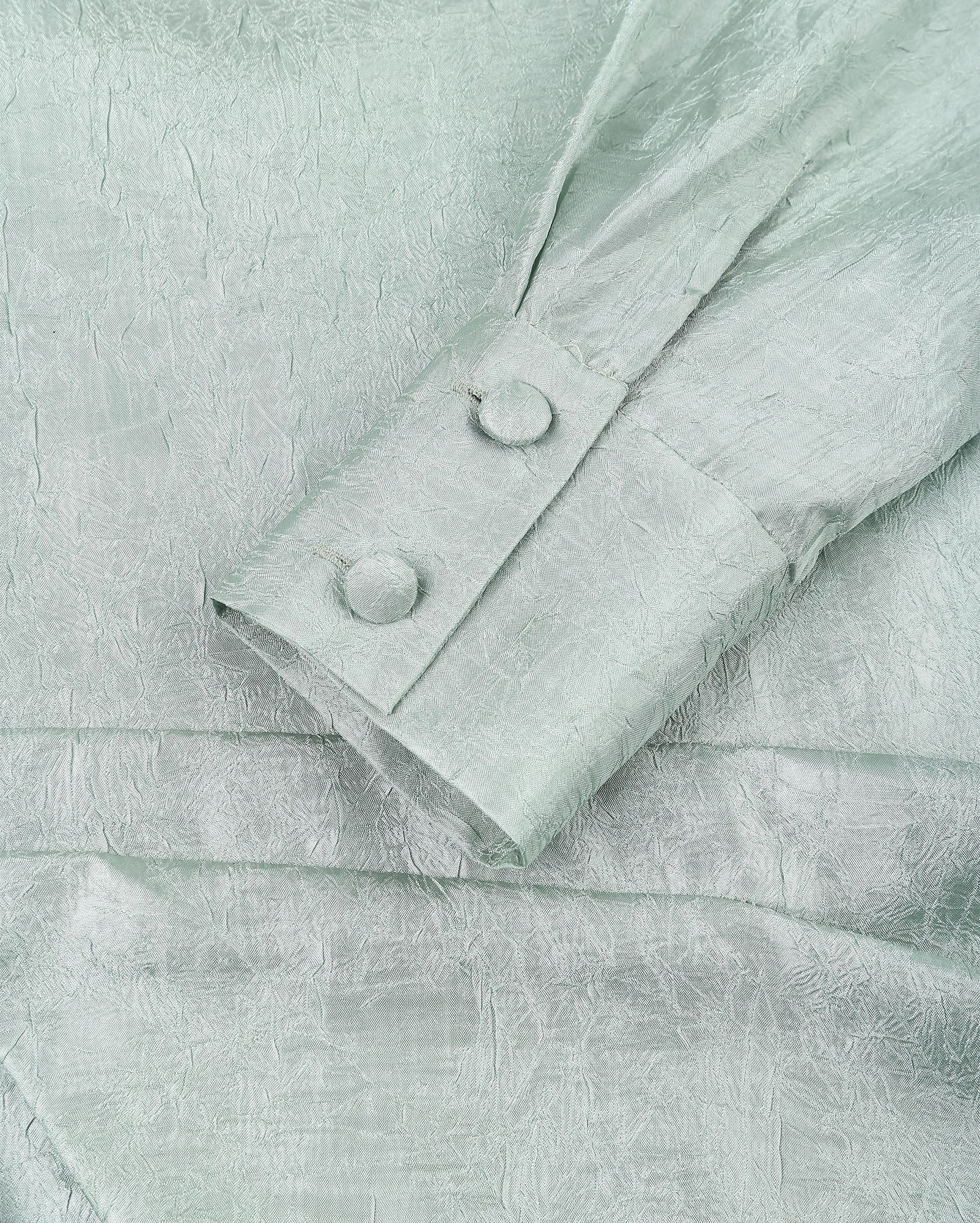 Leaf Button Strap Blouse