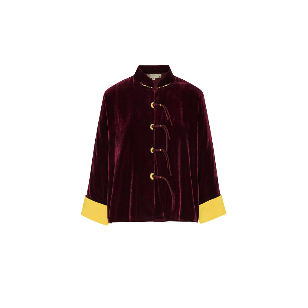 Yuan-Bao Luck Jacket Burgundy