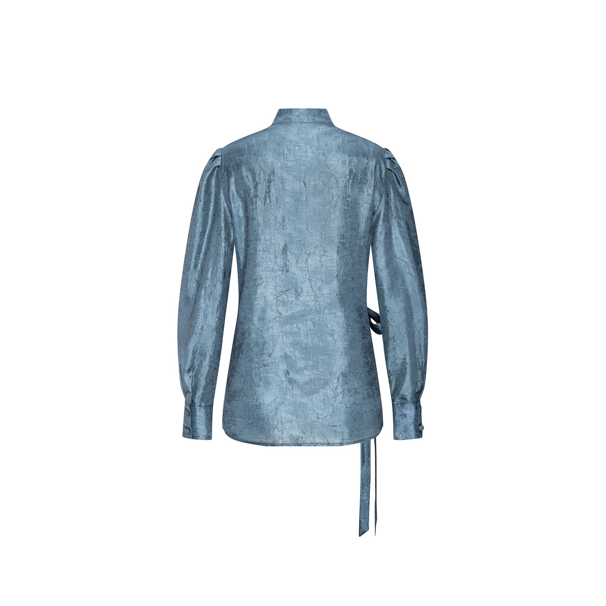 Leaf Button Strap Blouse