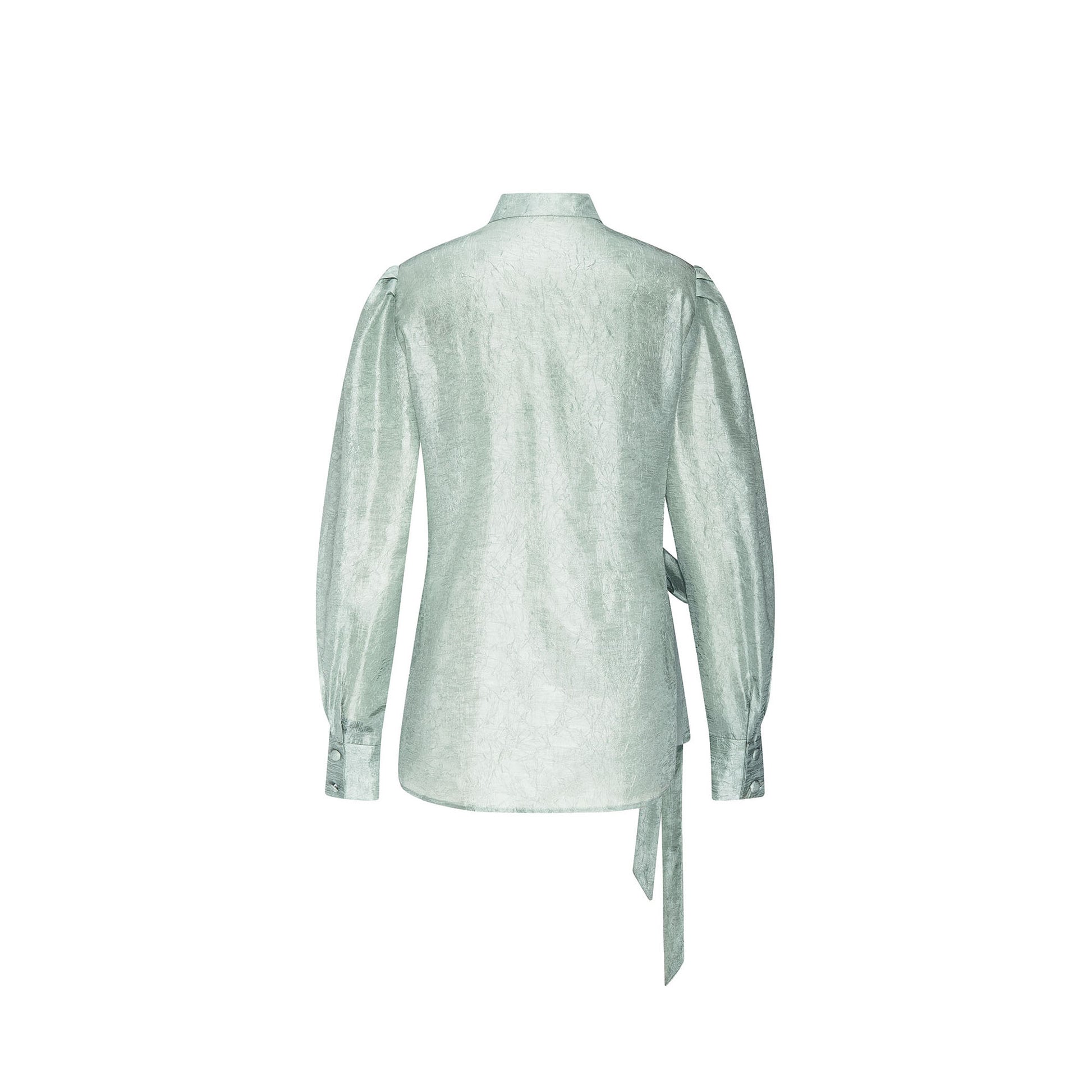 Leaf Button Strap Blouse