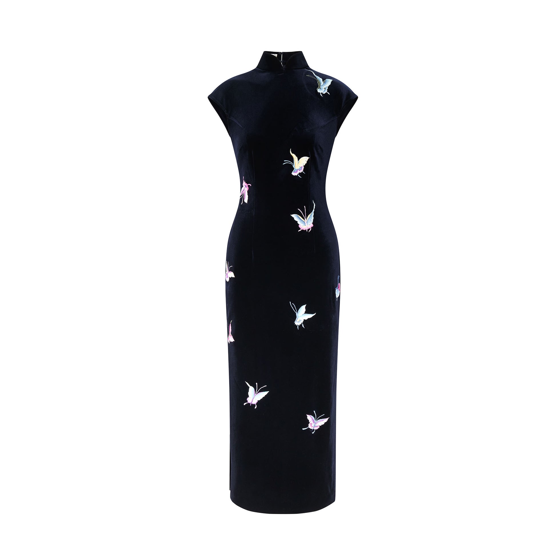 Butterfly Embroidered Modern Qipao